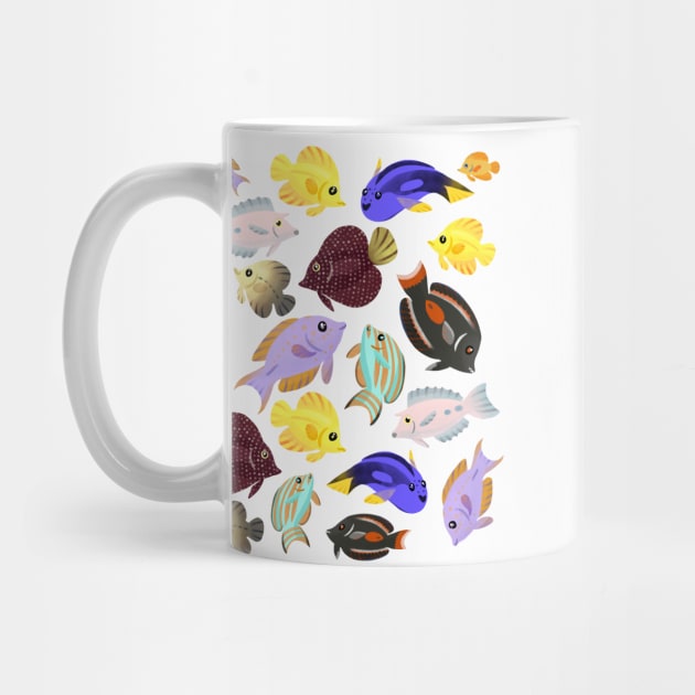 Cute Aquarium Tang Fish Pattern by narwhalwall